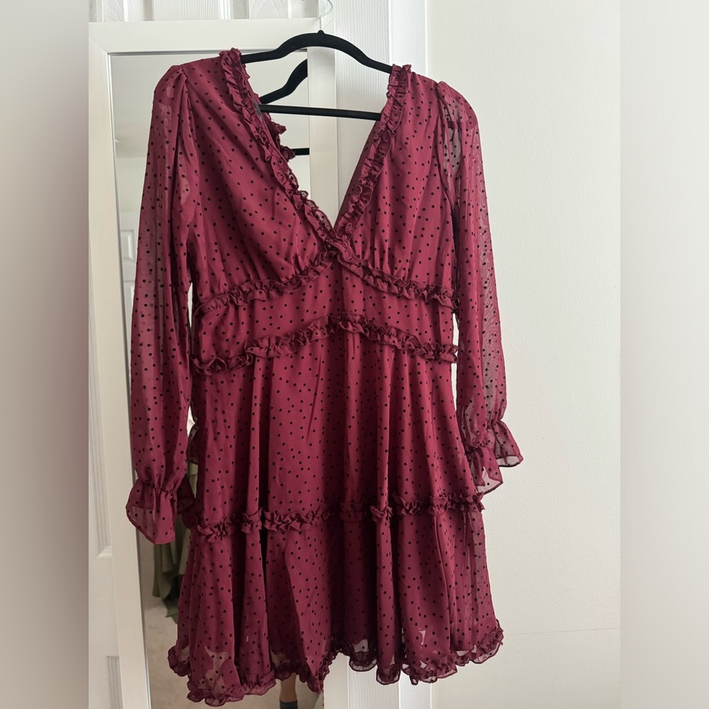 Burgundy dress